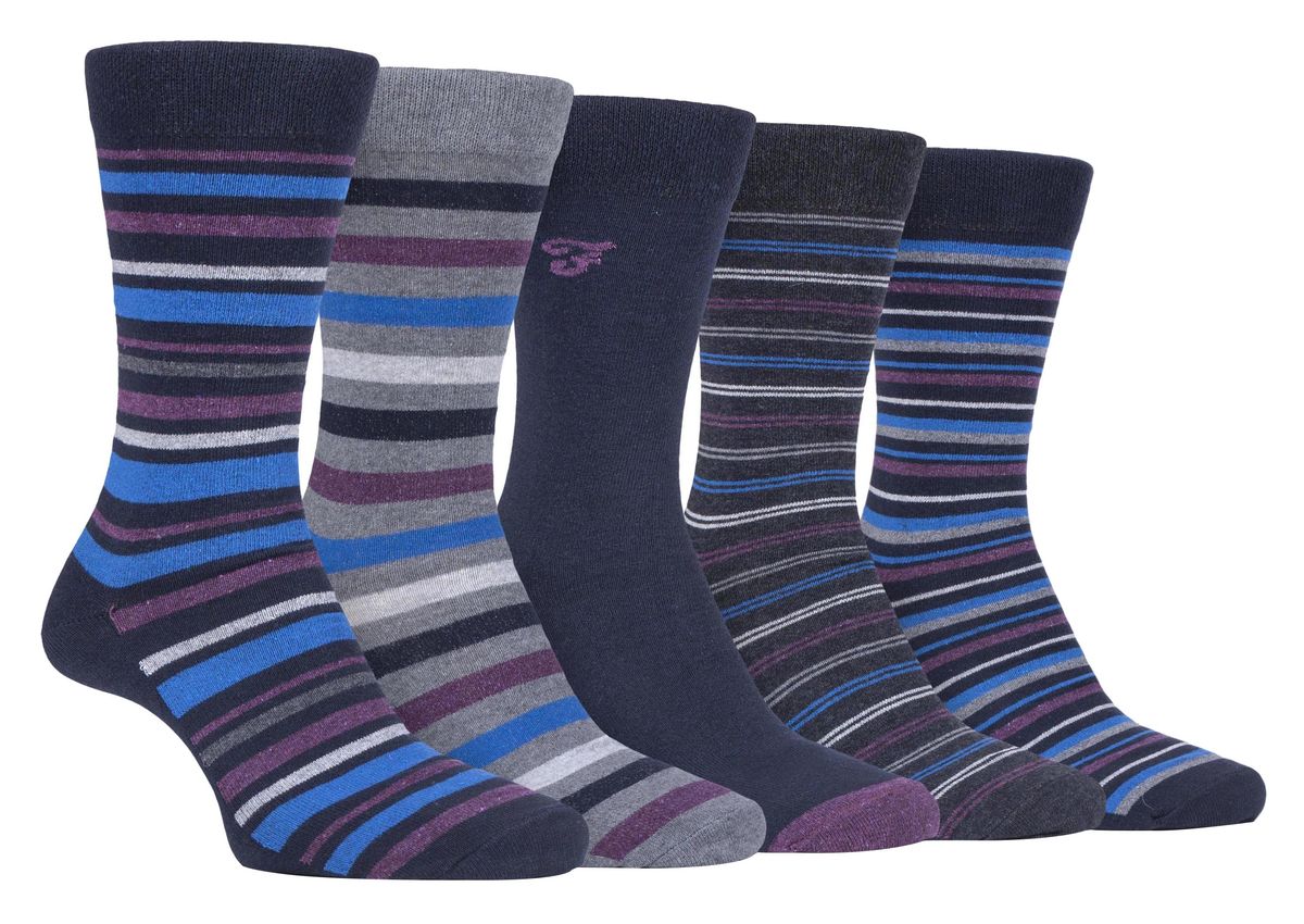 Herren Socken aus weichem Baumwollmischgewebe mit Streifen