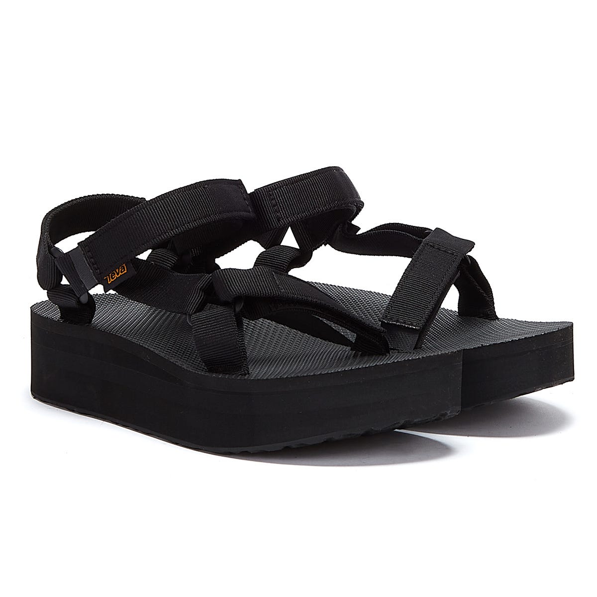 Universelle Riemensandalen mit Plateausohle