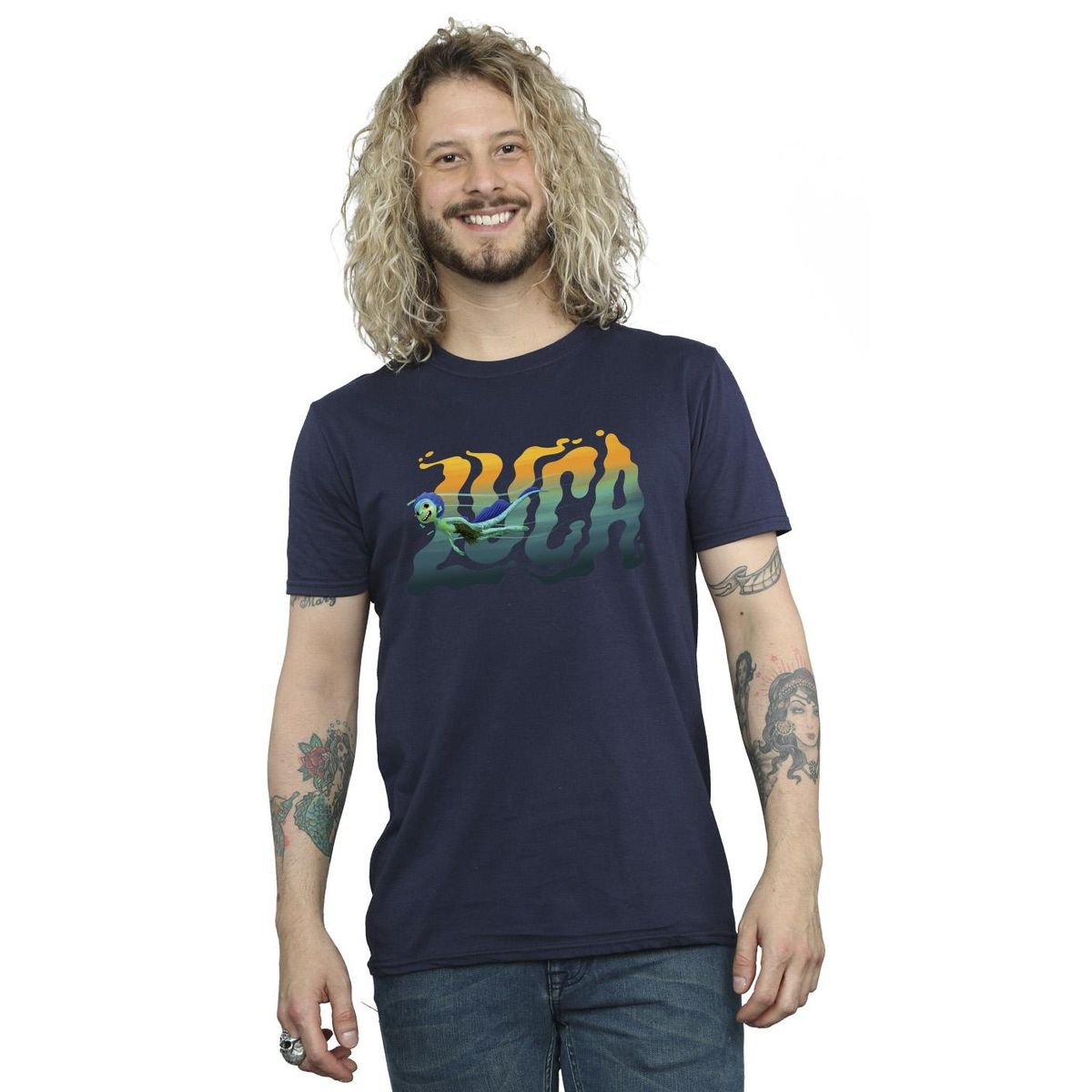 Grafik-T-Shirt mit Luca-Schwimmmotiv