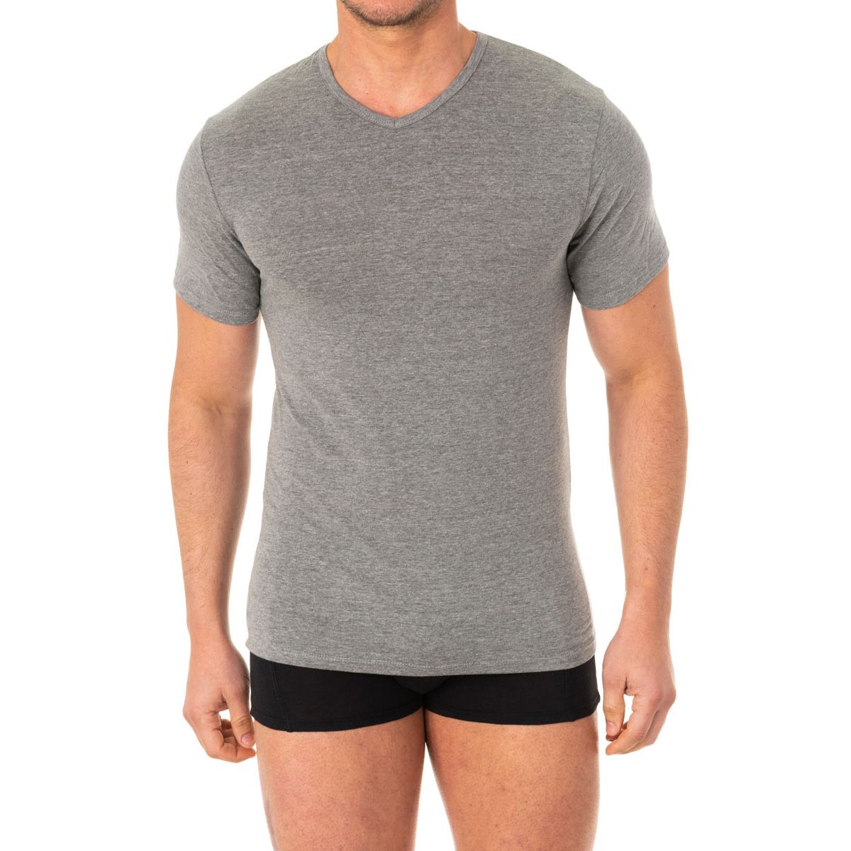 Herren Klassisches V-Ausschnitt T-Shirt