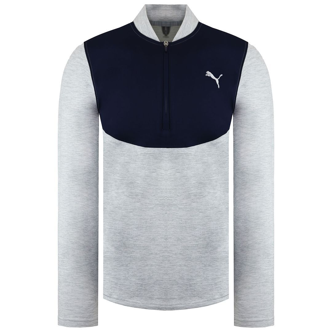 Herren Color Block Kurzreißverschluss Pullover