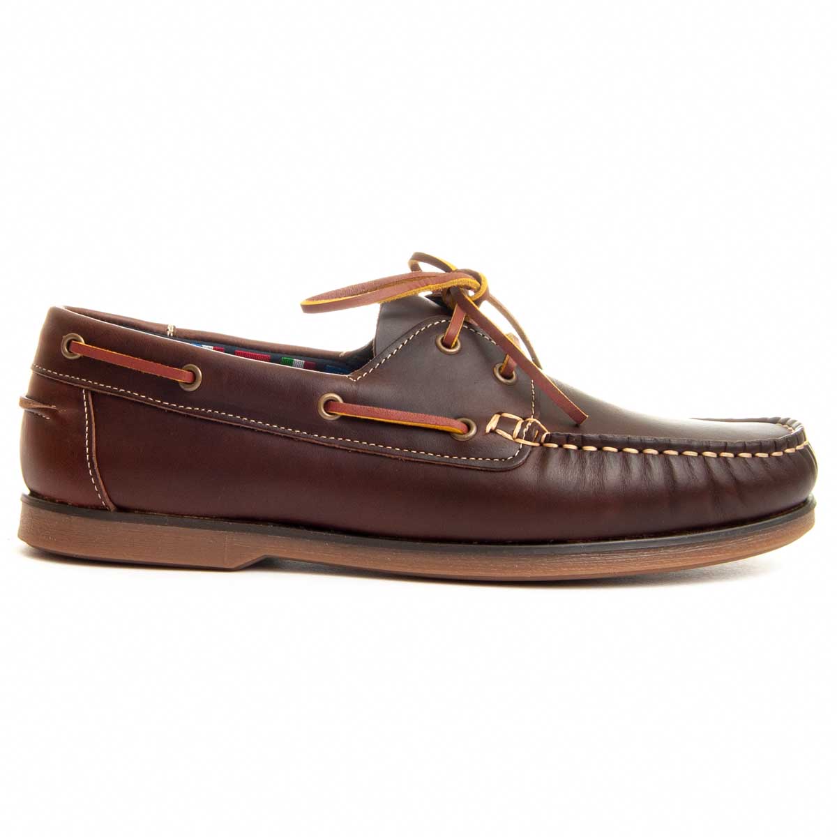 Braune Lederbootsschuhe Nautis