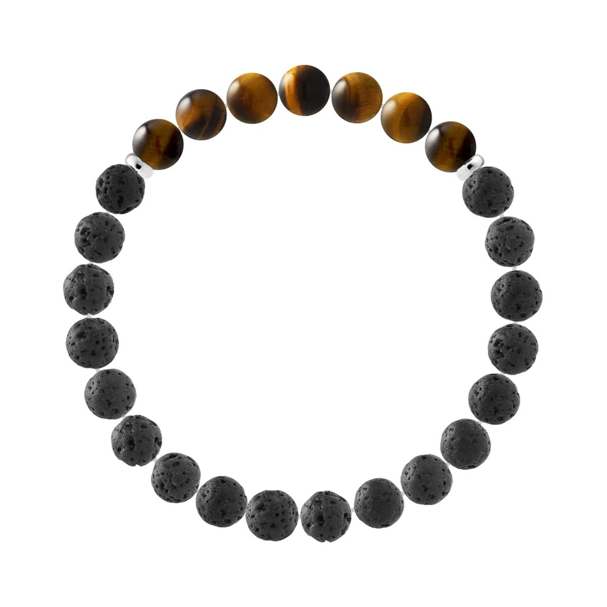 Armband aus Lava und Tigerauge