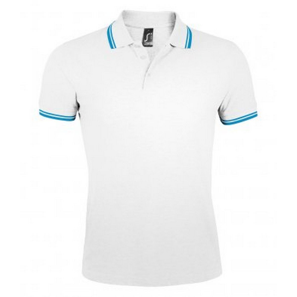 Herren Poloshirt mit Streifenbesatz