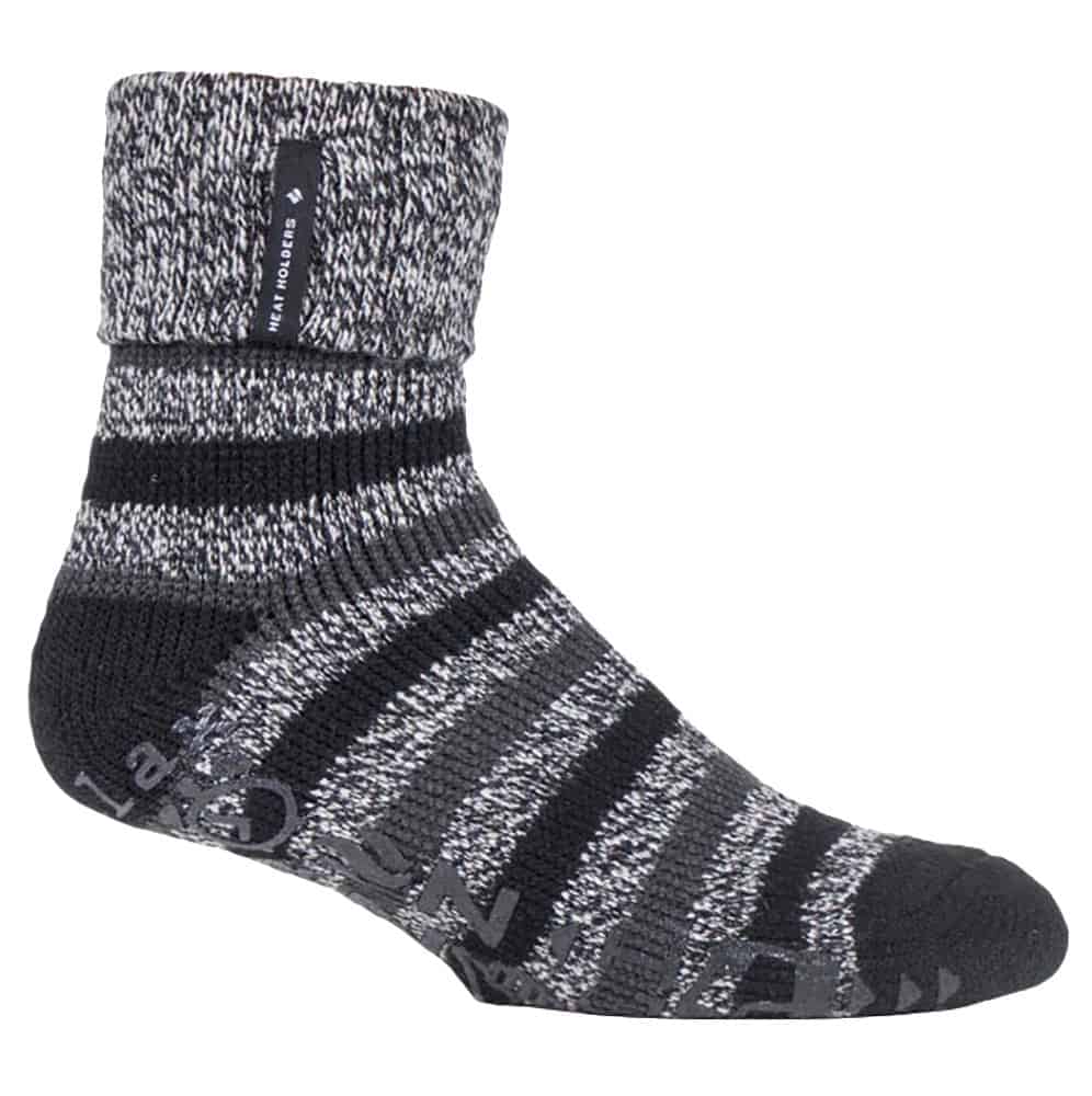 Herren gestreifte, fleecegefütterte Bettsocken