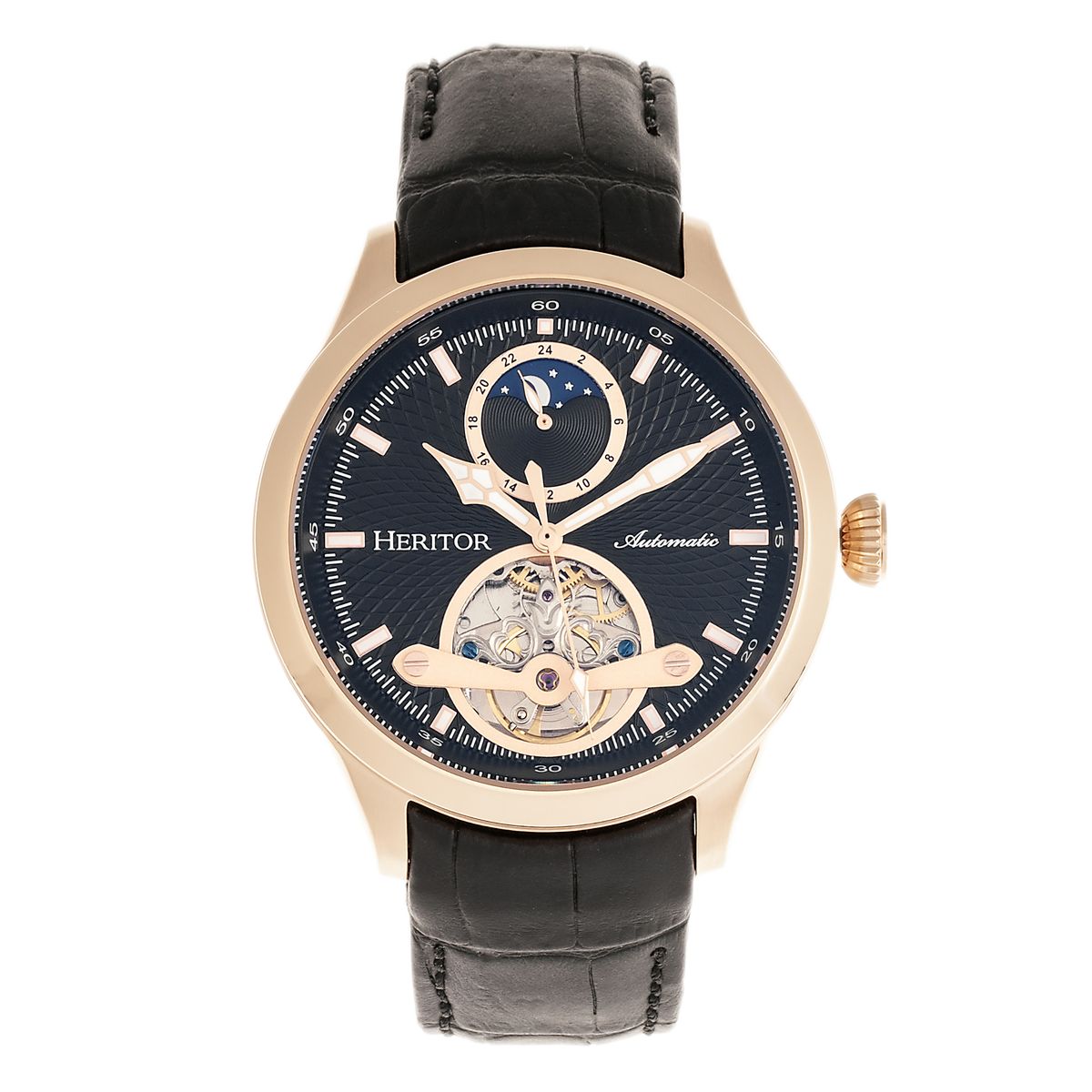 Elegante Automatikuhr mit offenem Uhrwerk