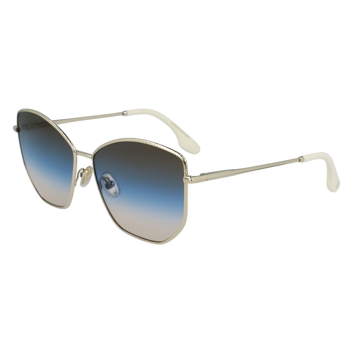 Geometrische Sonnenbrille mit Metallrahmen