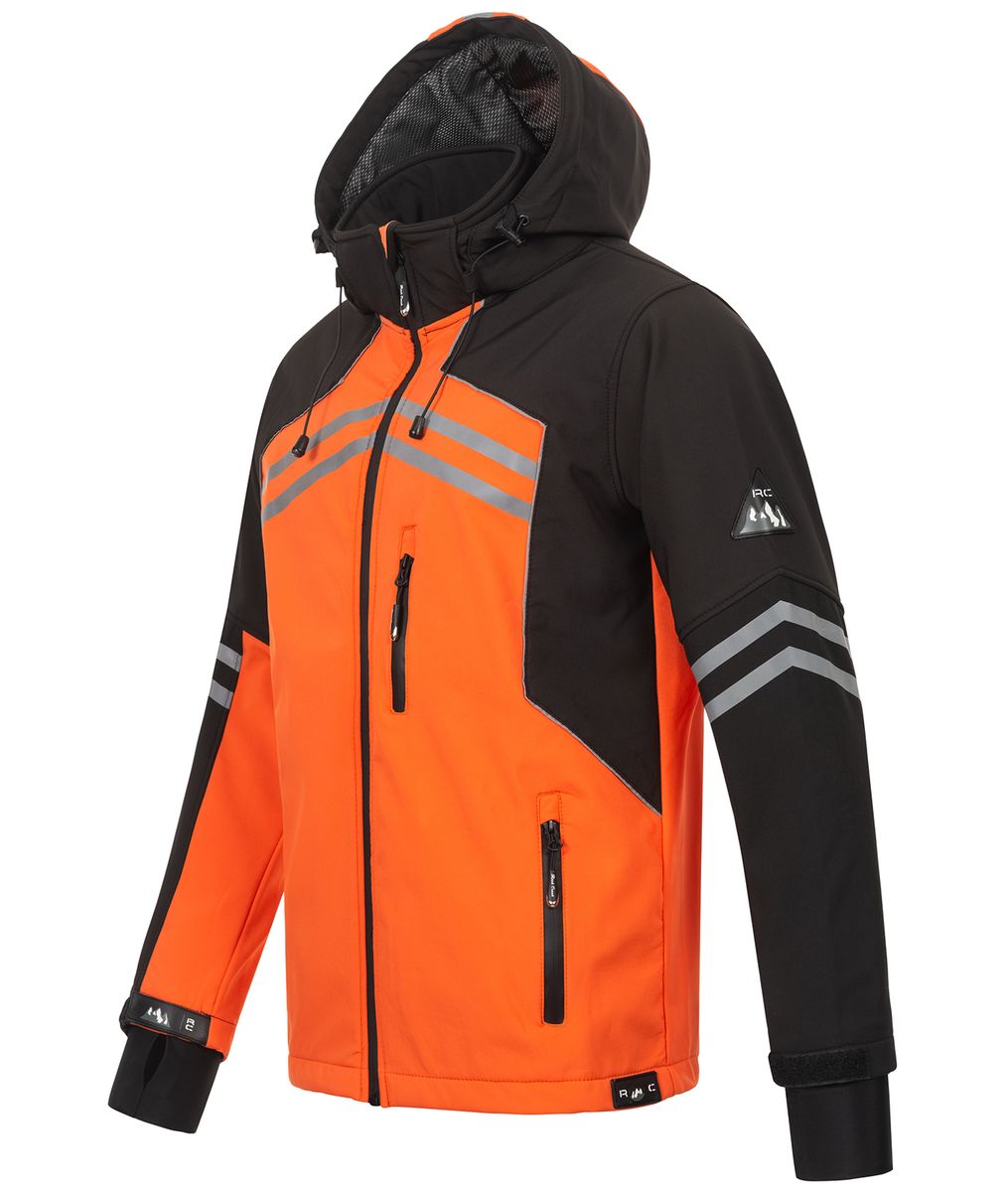 Wetterfeste Softshell-Windjacke mit Kapuze