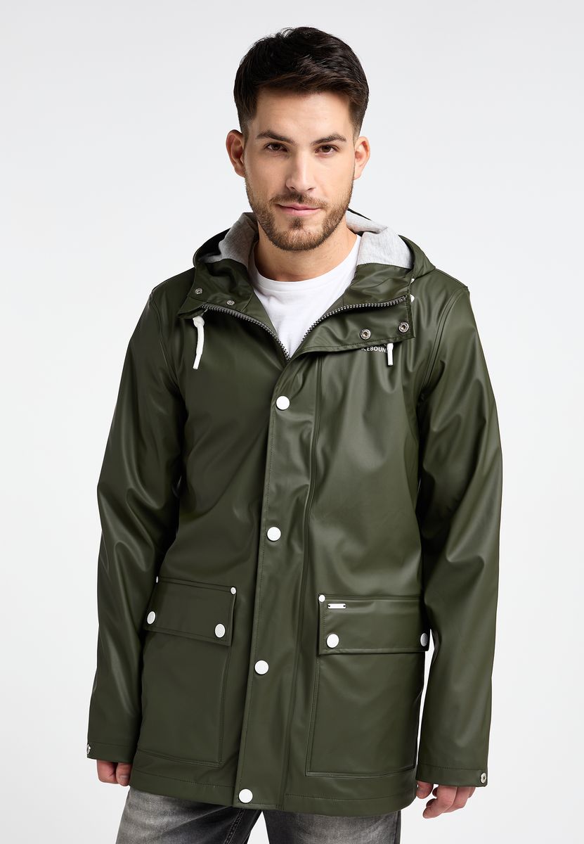 Sportliche Regenjacke mit Kapuze