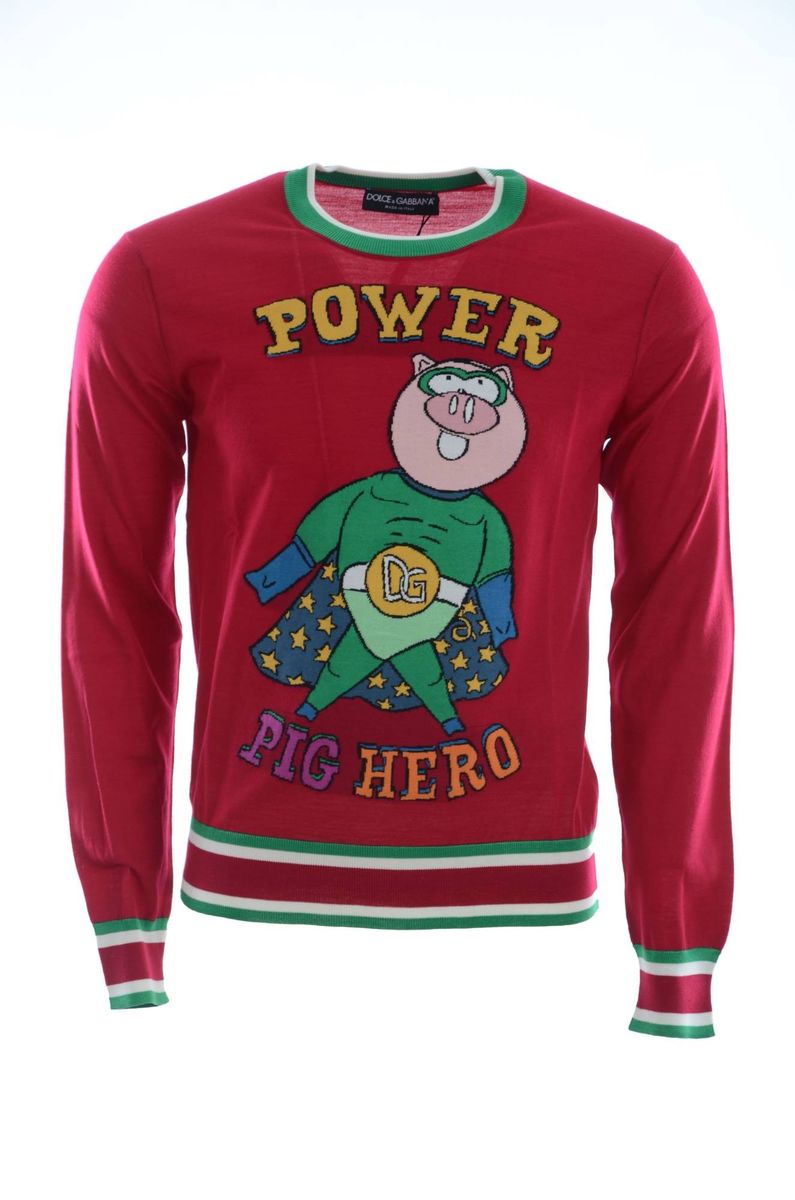 Grafikpullover Power Pig Hero