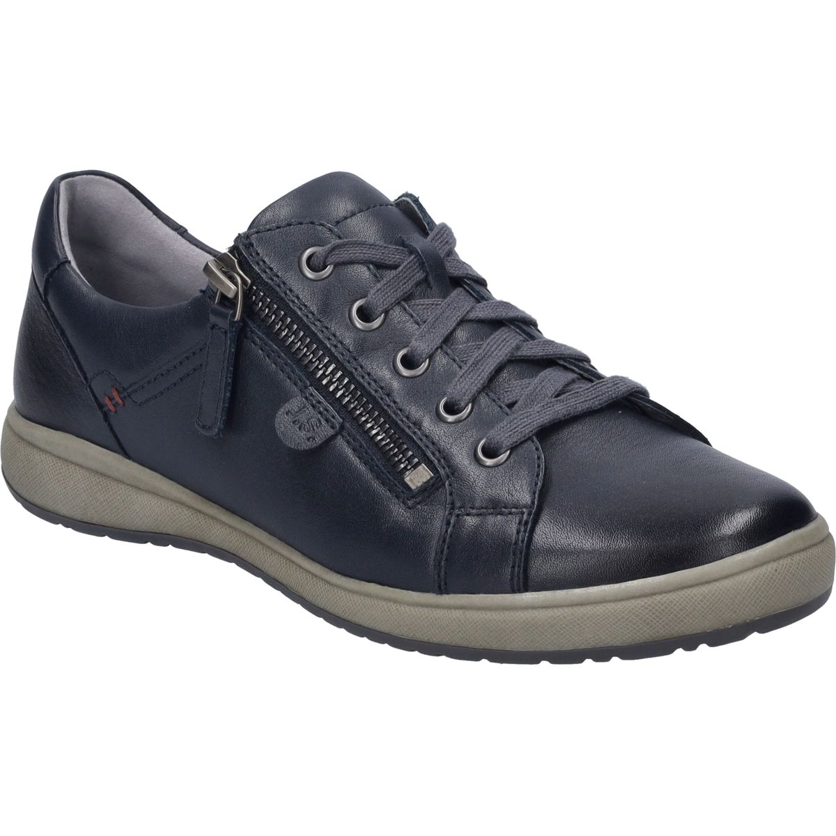 Leder Schnürschuh mit Reißverschluss
