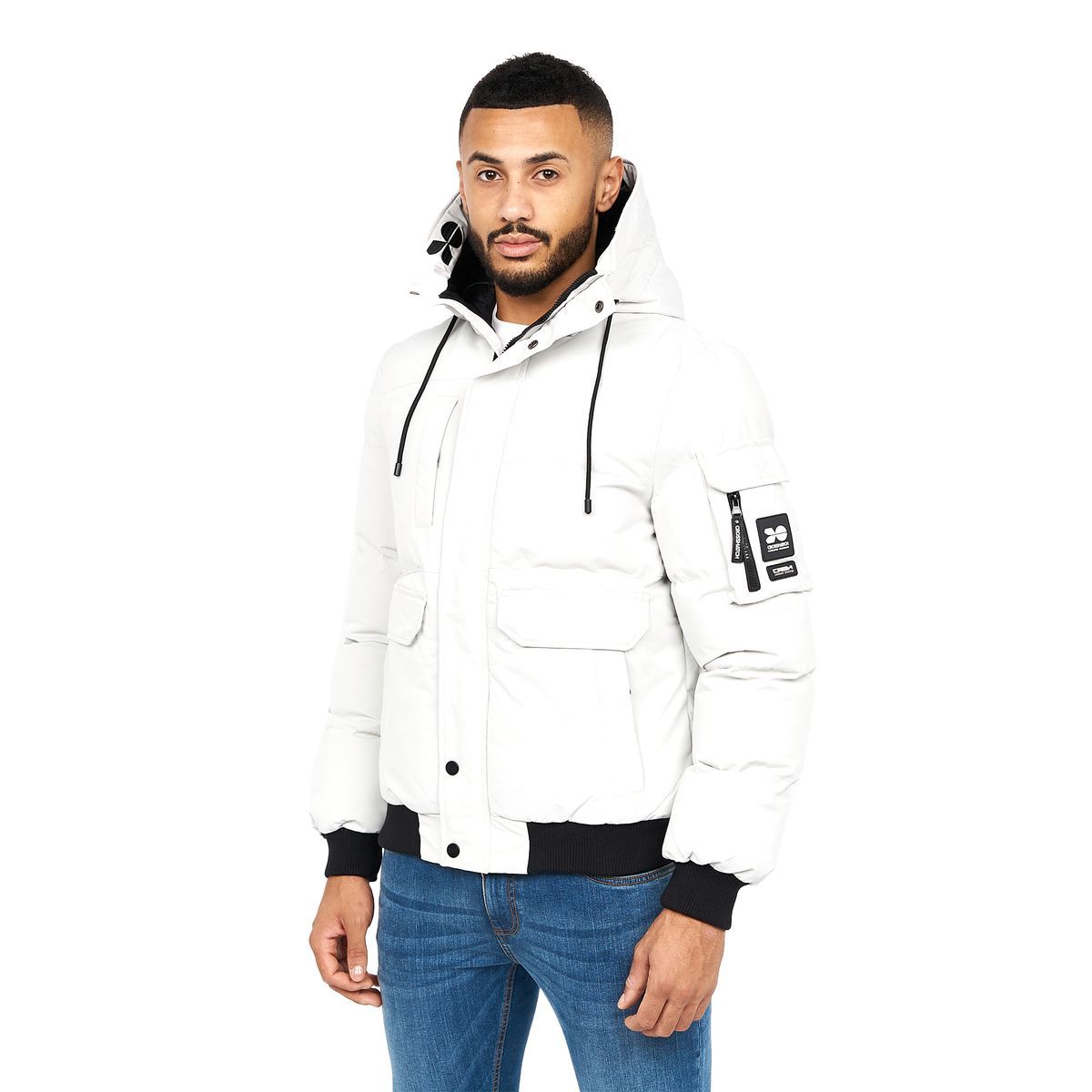 Crosshatch - "Milwaka" Jacke für Herren (Grau/Rosa)