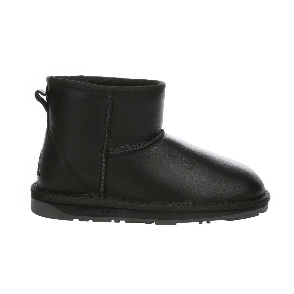Mini-Lederstiefel mit Lammfellfutter