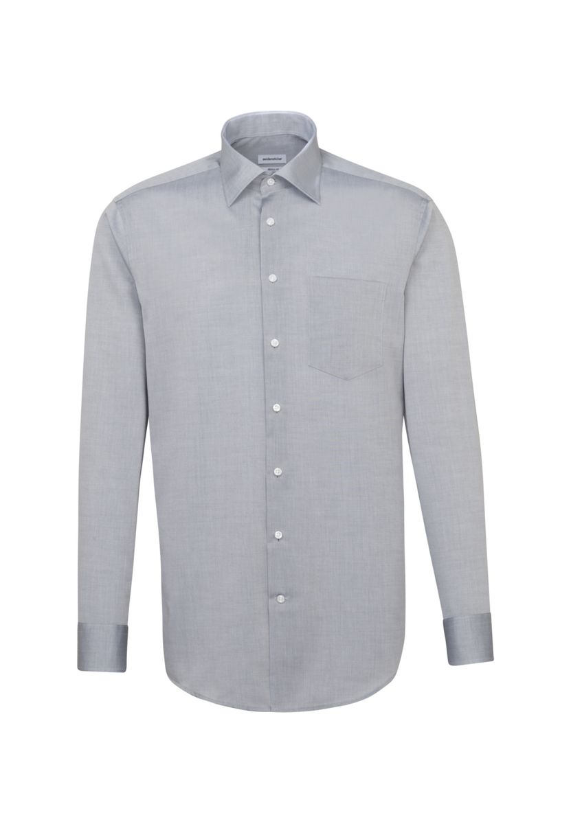 Klassisches Chambray Langarmhemd