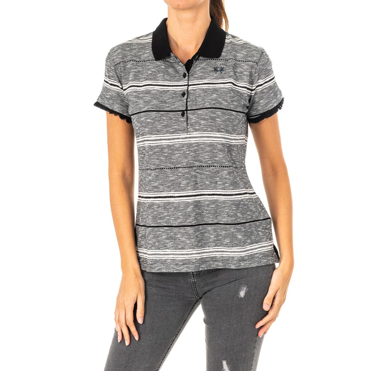 Gestreiftes Kurzarm-Poloshirt