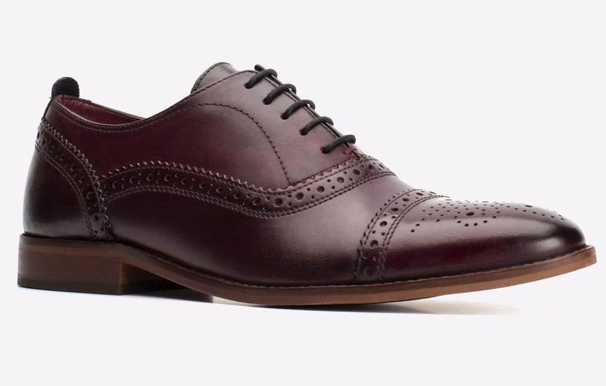 Klassische Brogue Oxford-Schuhe aus Leder