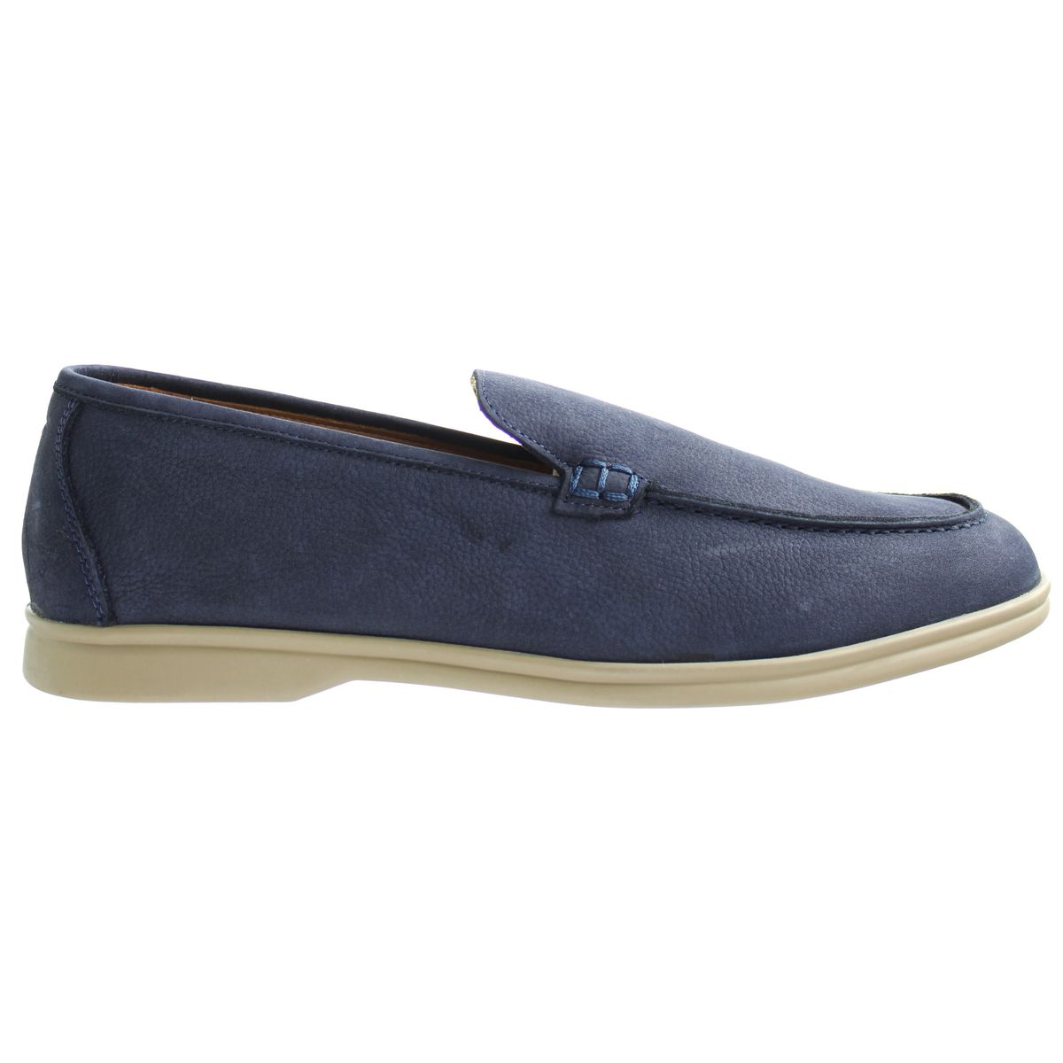 Klassischer blauer Penny Loafer aus Leder