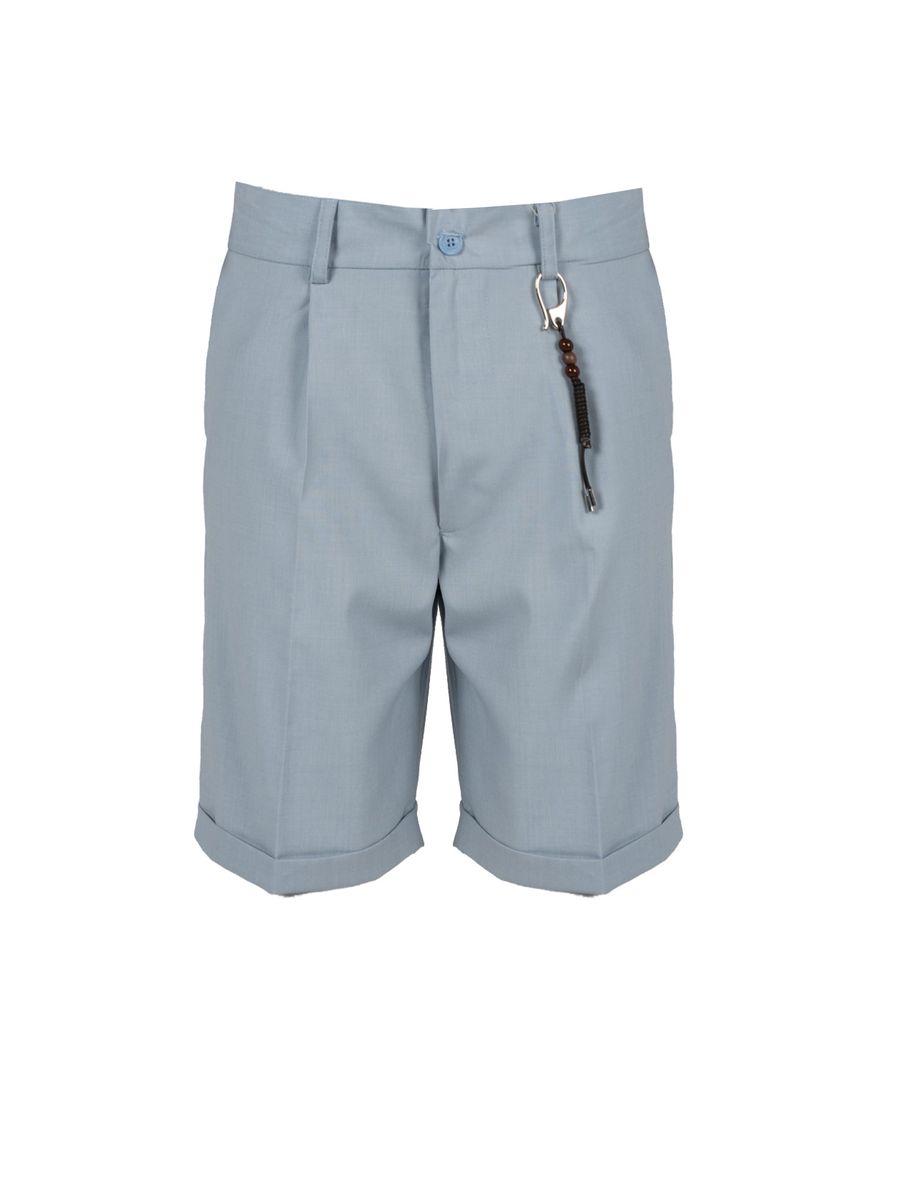 Herrenshorts mit Bundfalten und Umschlag