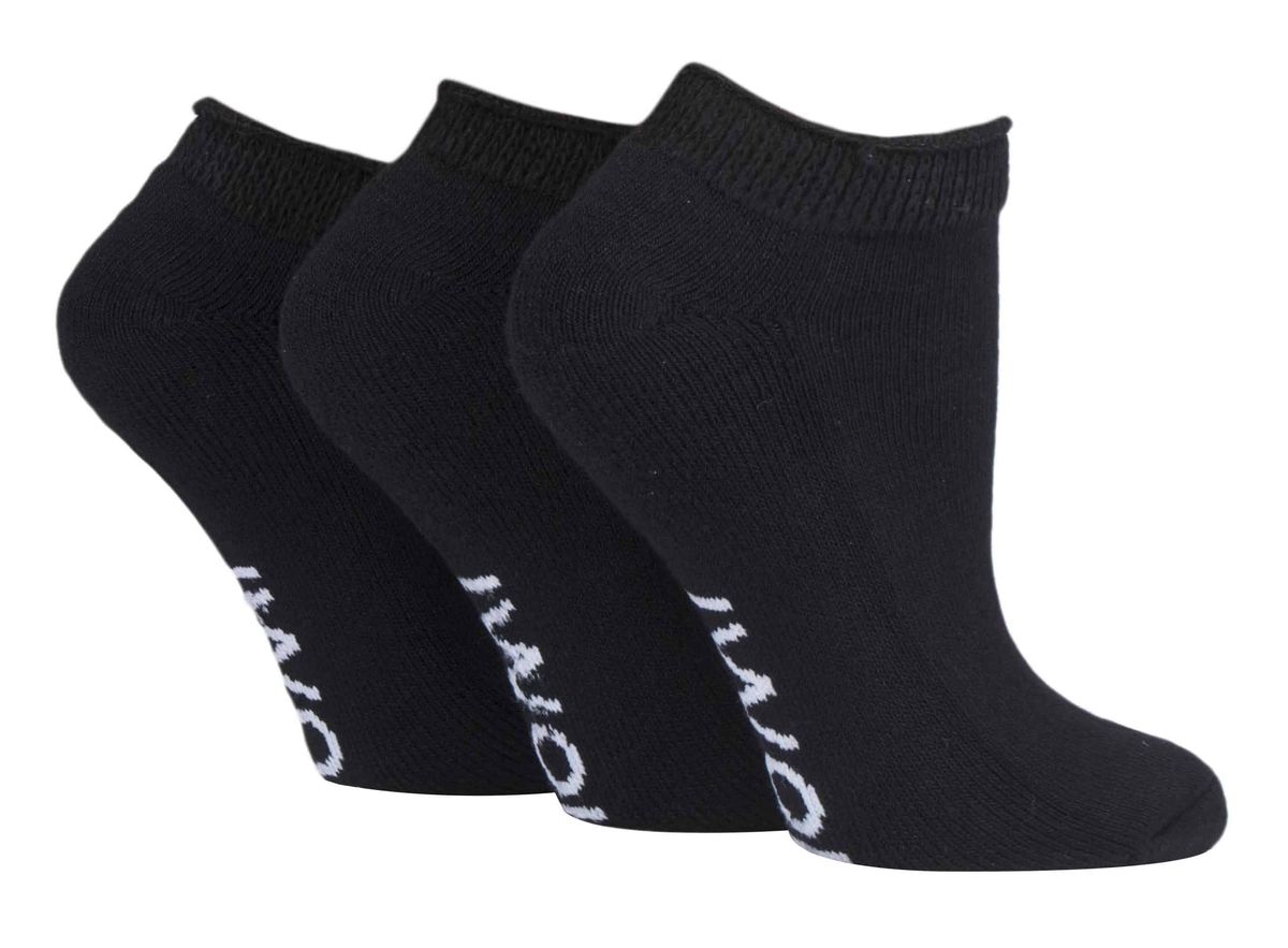 IOMI - 3 Paar gepolsterte Trainer Diabetiker Socken für geschwollene Füße und Knöchel