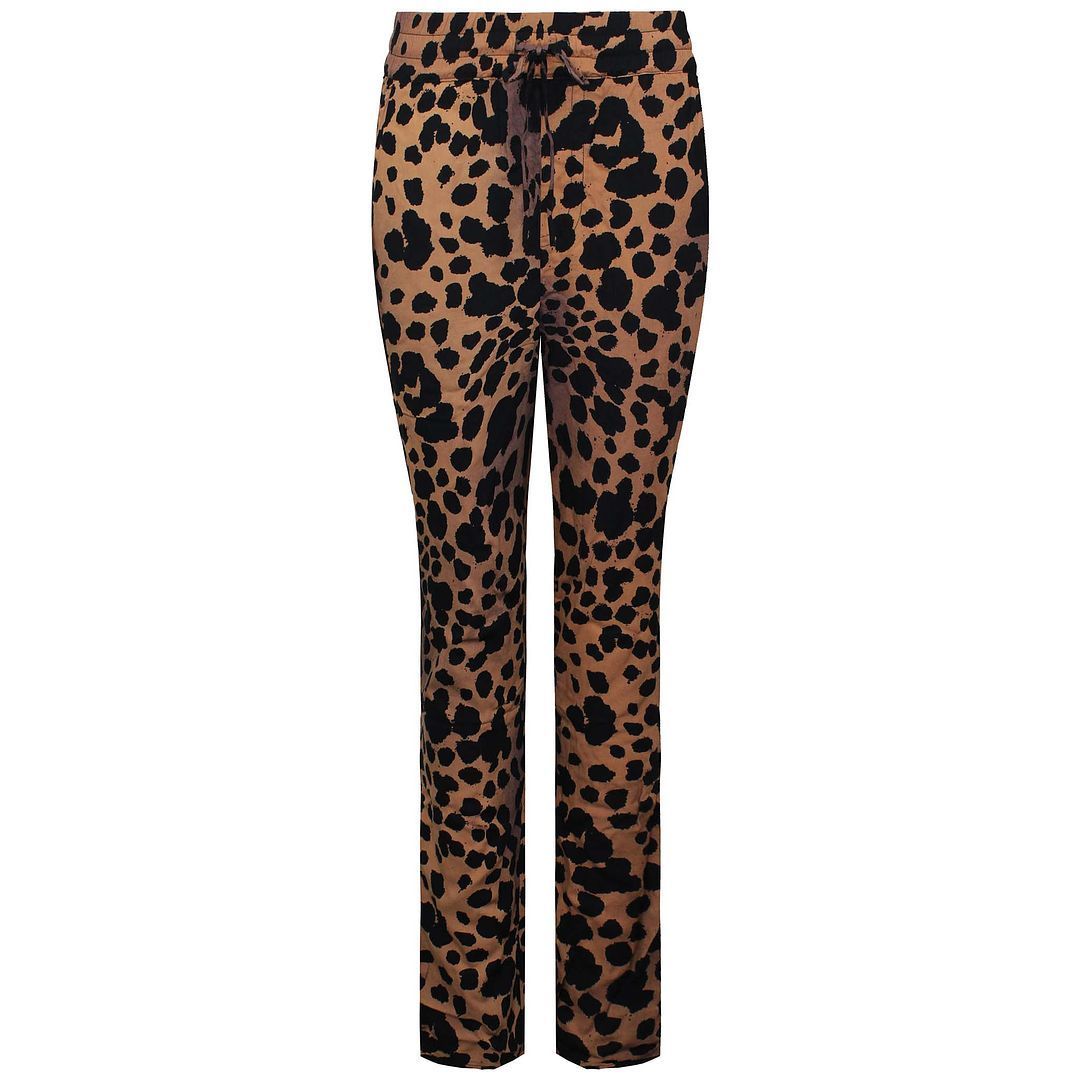 Freizeithose mit Leopardenmuster und Kordelzug