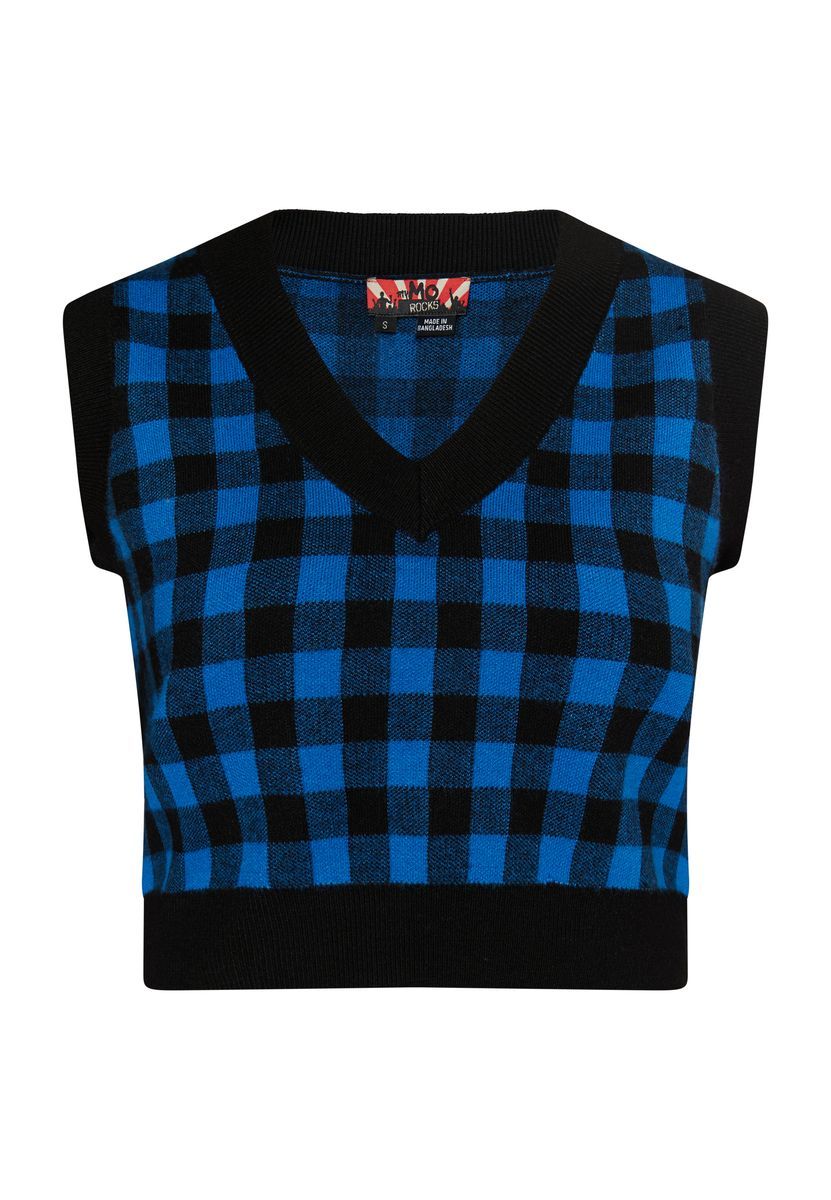 Mymo strickpullunder Damen Schwarz-Blau
