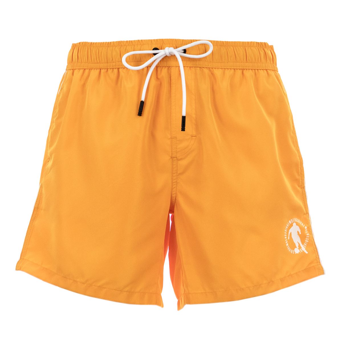 Herren Einfarbige Orangefarbene Badehose