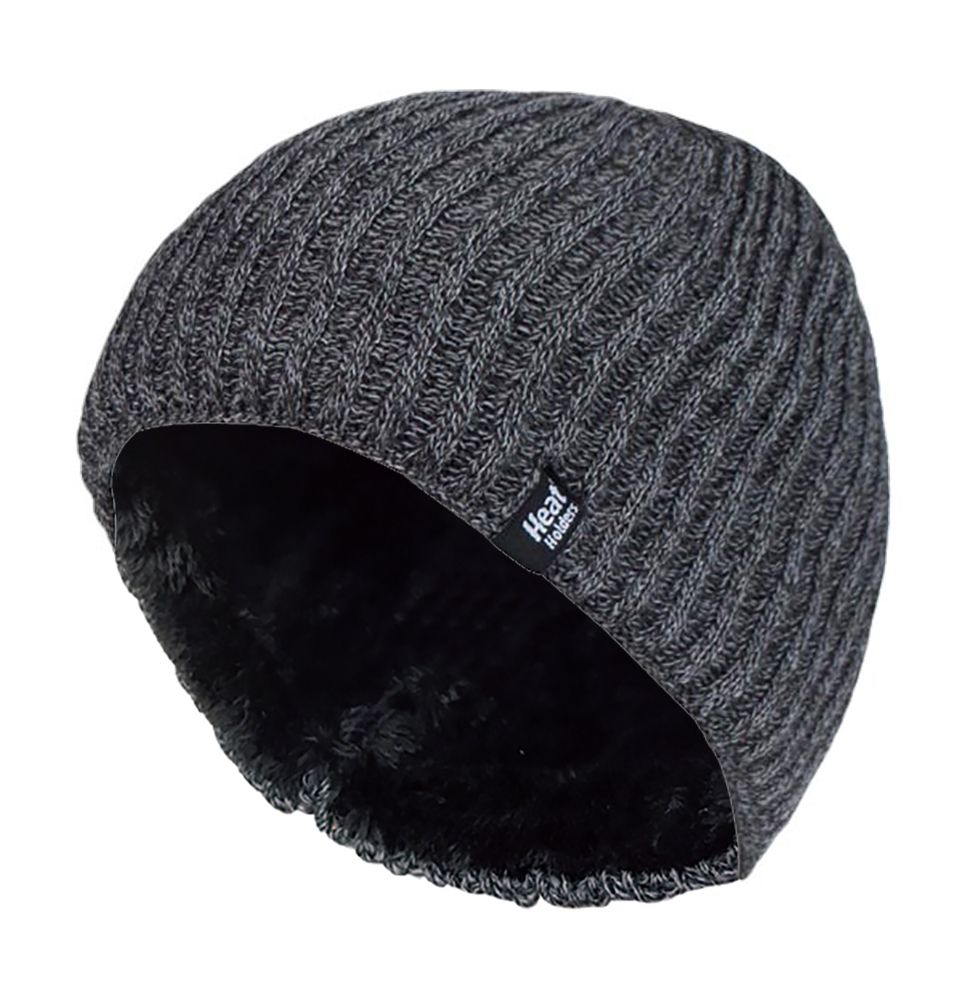 Heat Holders - Herren Fleece gefüttert Thermal Winter gestrickt Beanie Hut