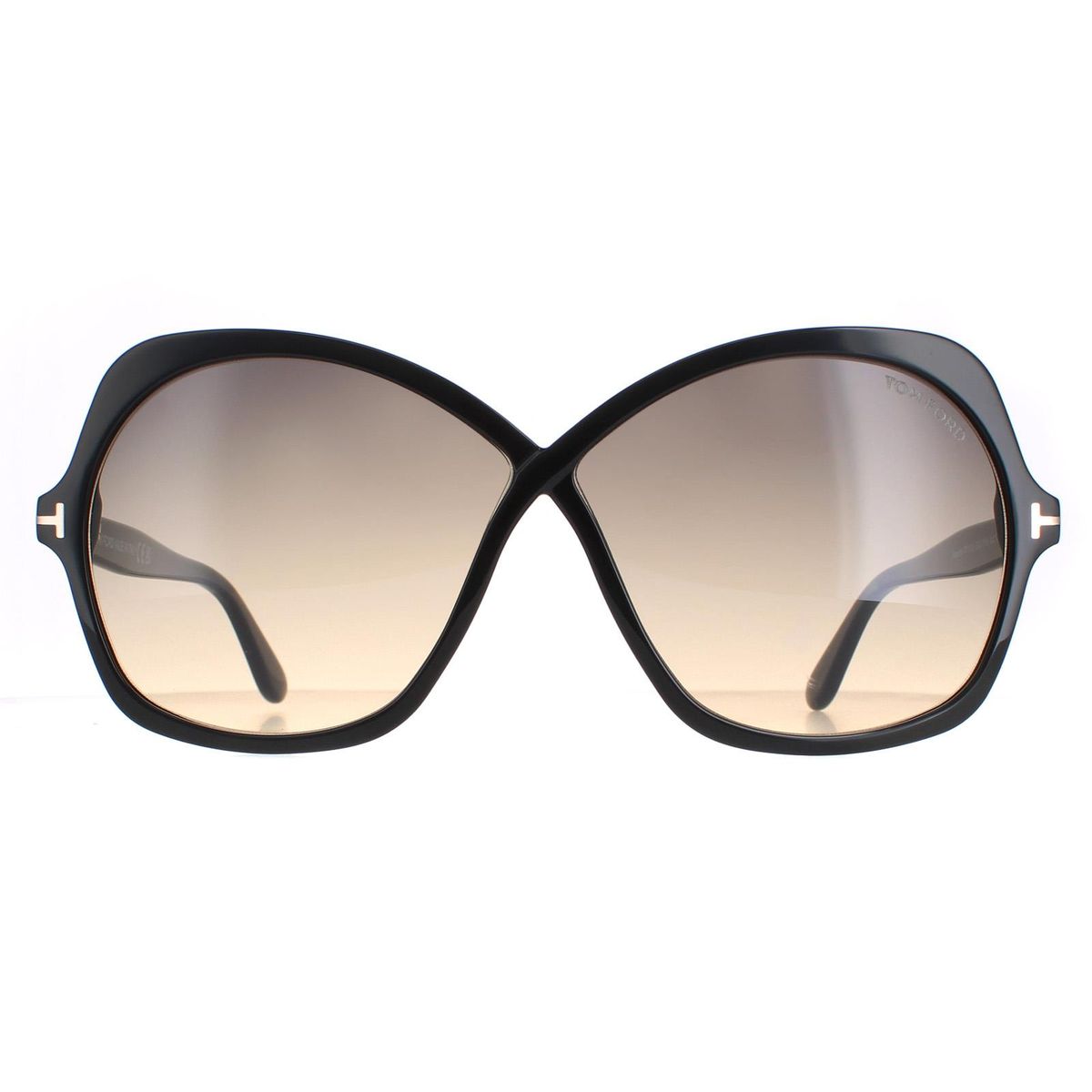 Übergroße Butterfly-Sonnenbrille Rauchverlaufsgläser