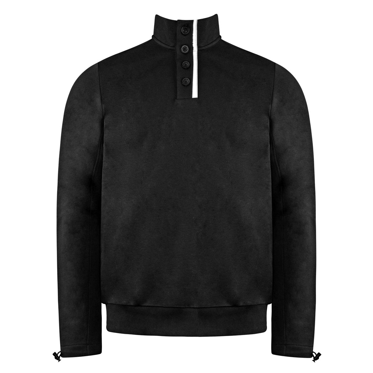 Herren-Pullover mit Knopfleiste und Stehkragen