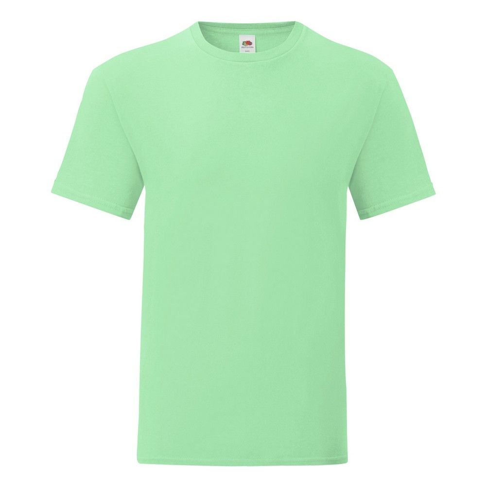 Kurzärmeliges Baumwoll-T-Shirt mit Rundhalsausschnitt