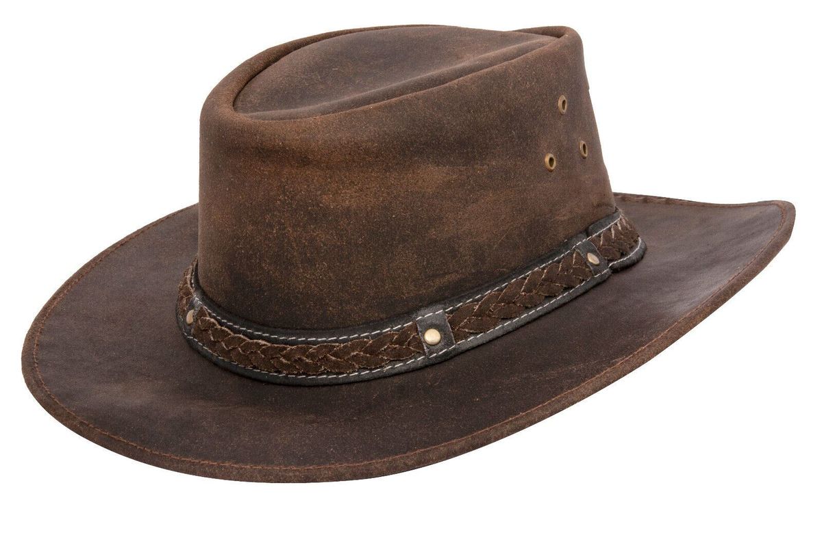 Leder Outback Cowboyhut