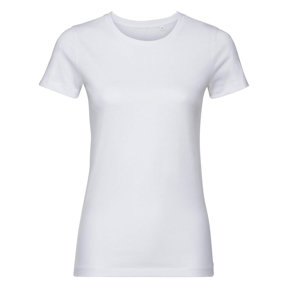 Damen Enganliegendes Schlichtes Weißes T-Shirt