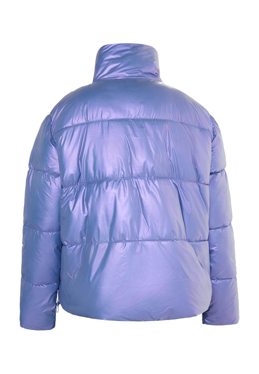 Schimmernde wattierte Pufferjacke