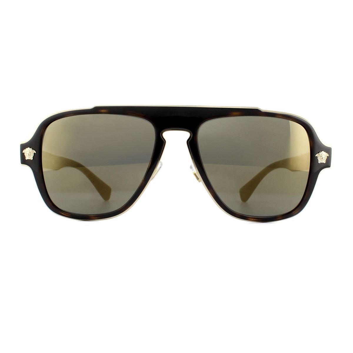 Sonnenbrille im Pilotenstil mit Medusa-Detail