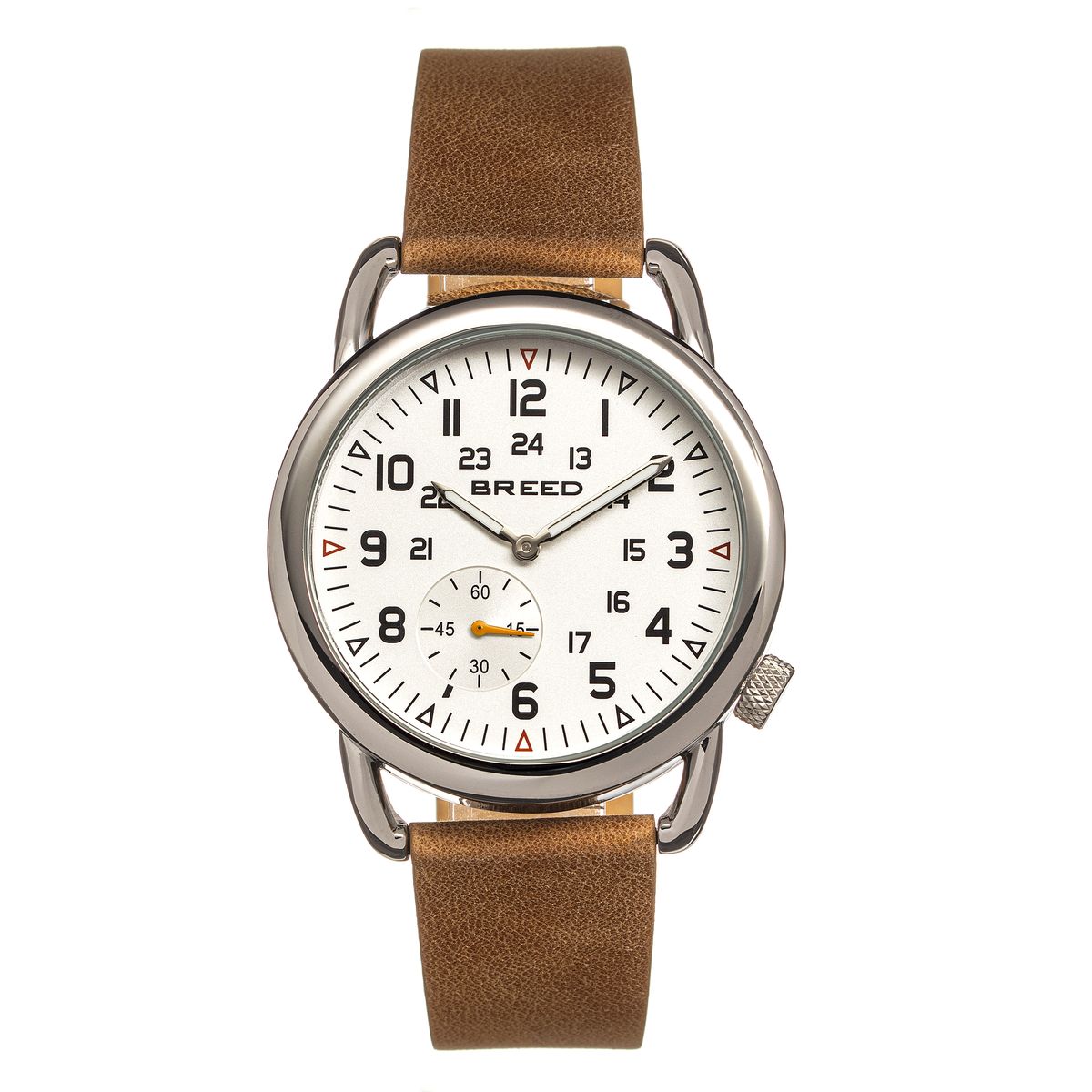 Uhr mit grünem Zifferblatt und Lederarmband