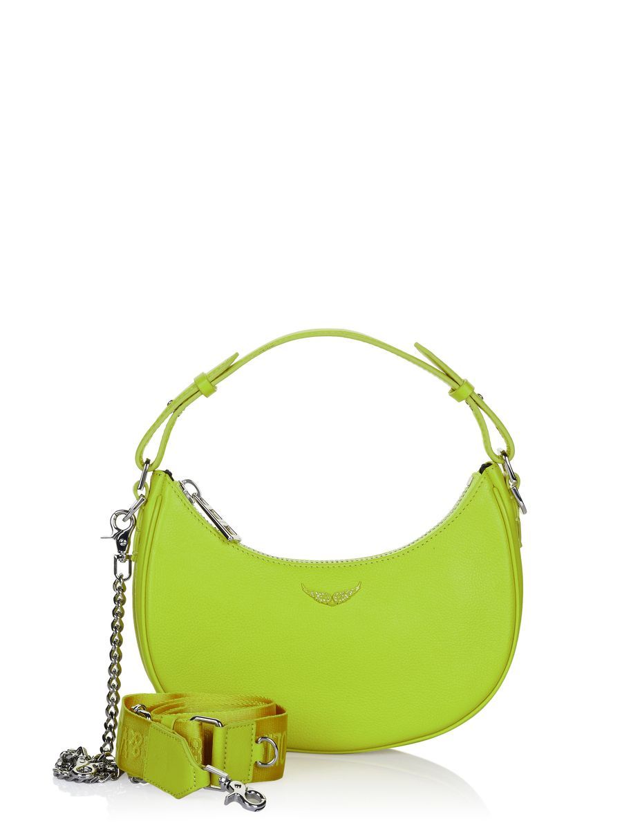 Moonrock Schultertasche aus genarbtem Leder