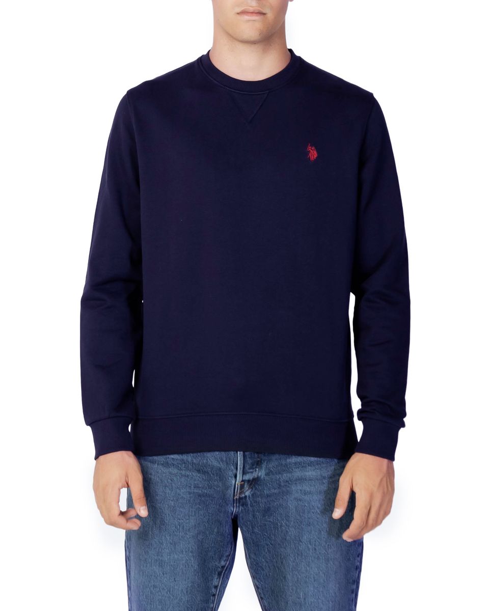 Herrenfarbenes Sweatshirt mit Rundhalsausschnitt