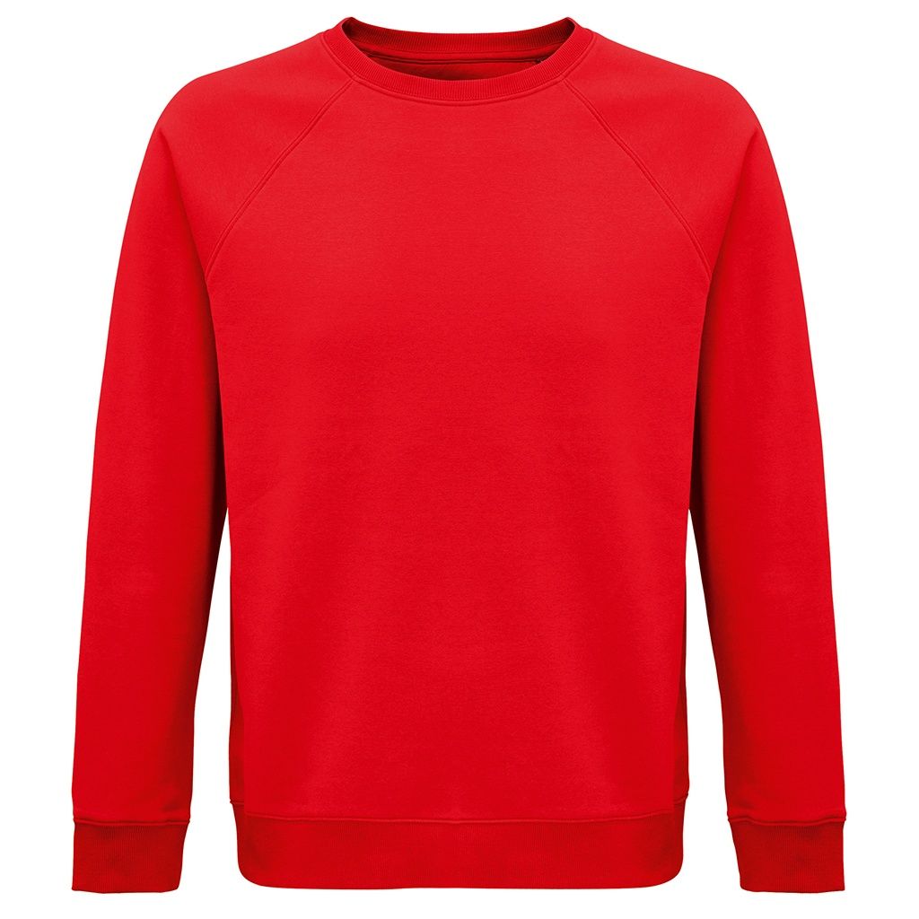SOLS Unisex Erwachsene Space Organic Raglan Sweatshirt (Rot)