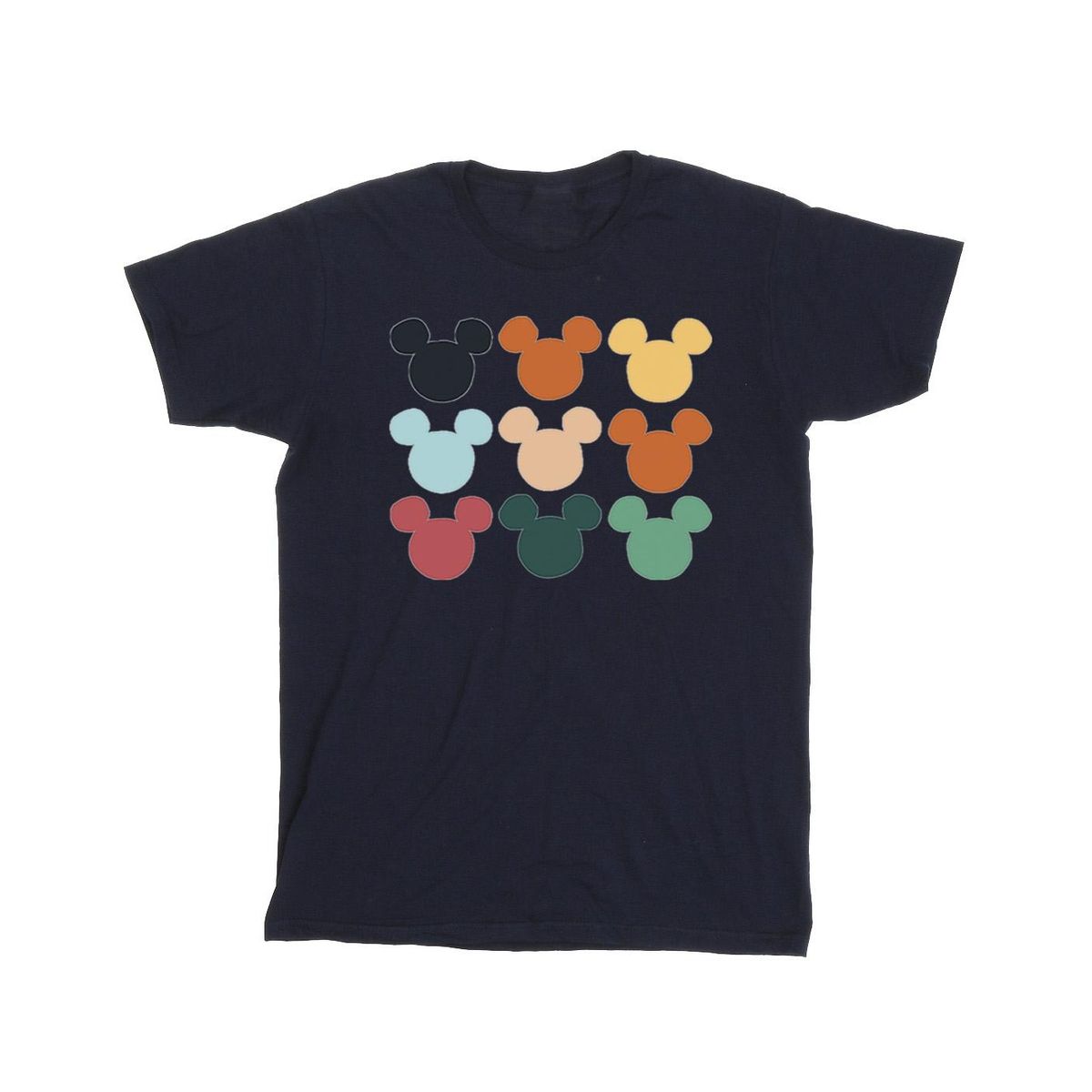 Disney - "Mickey Mouse Heads Square" T-Shirt für Herren (Marineblau)