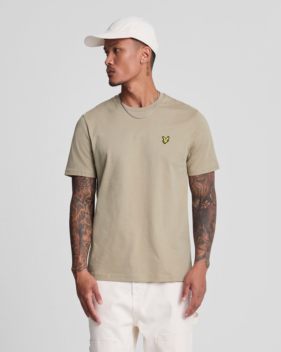 Klassisches Baumwoll-T-Shirt mit Brustlogo