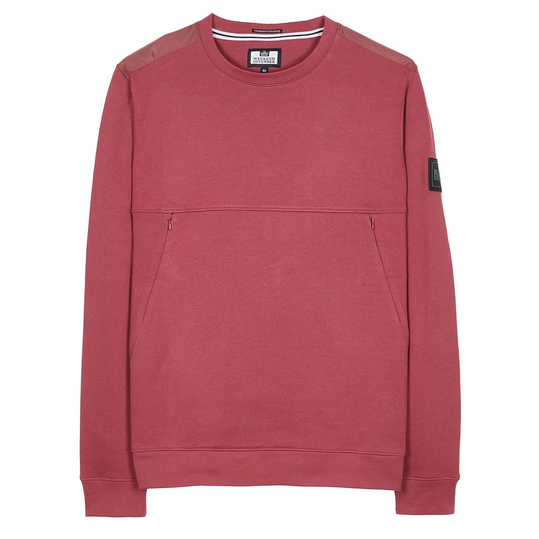 Rundhals-Sweatshirt mit Utility-Taschen