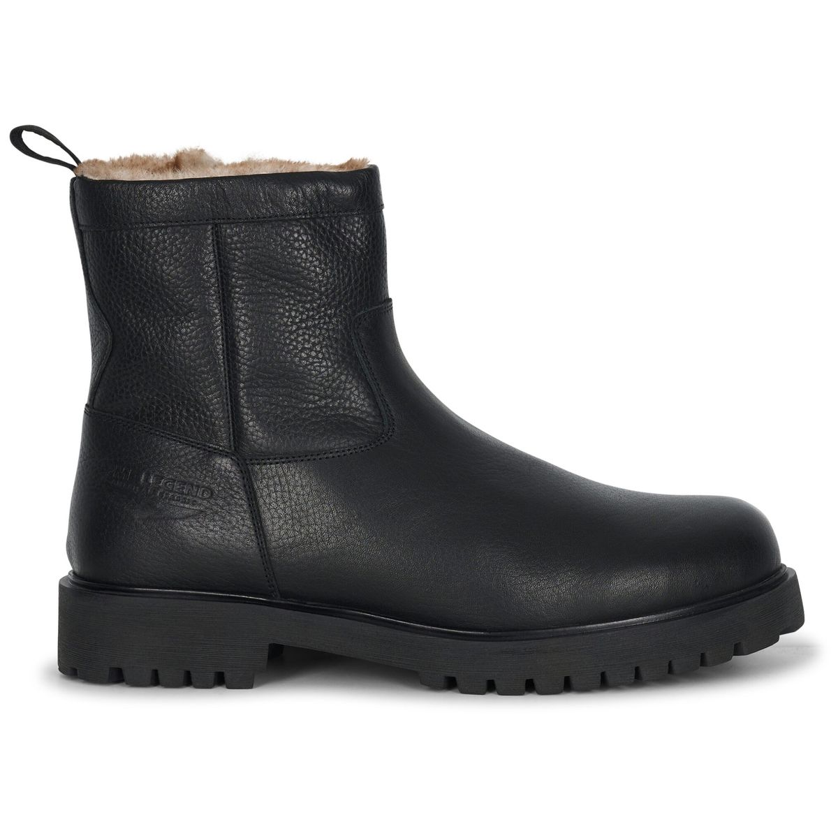Leder-Stiefelette mit warmem Futter