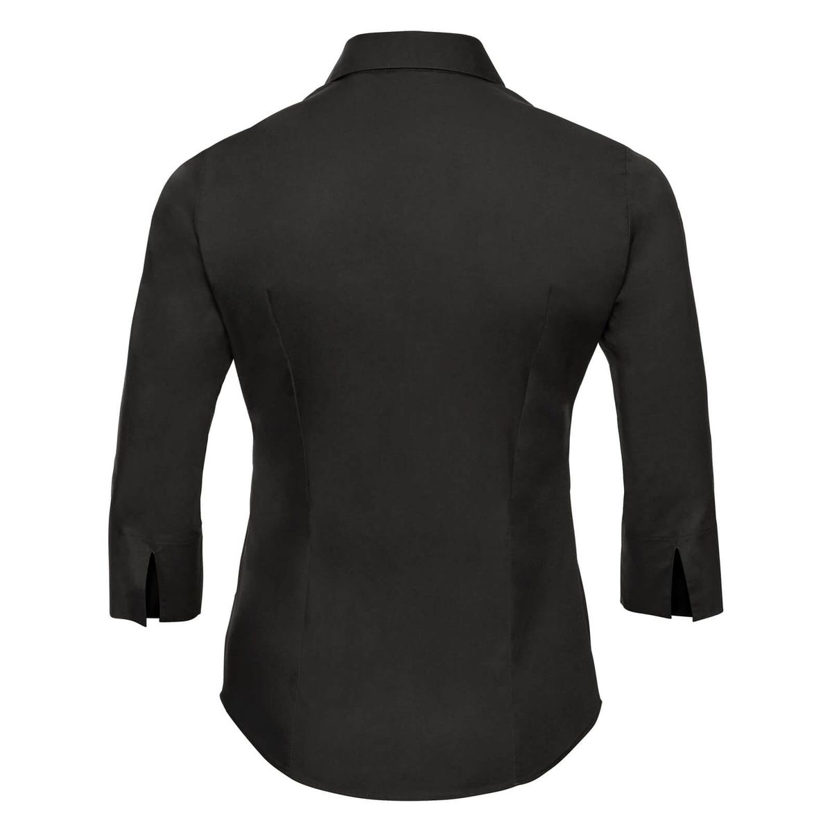 Tailliertes 3/4-Arm-Popeline-Hemd