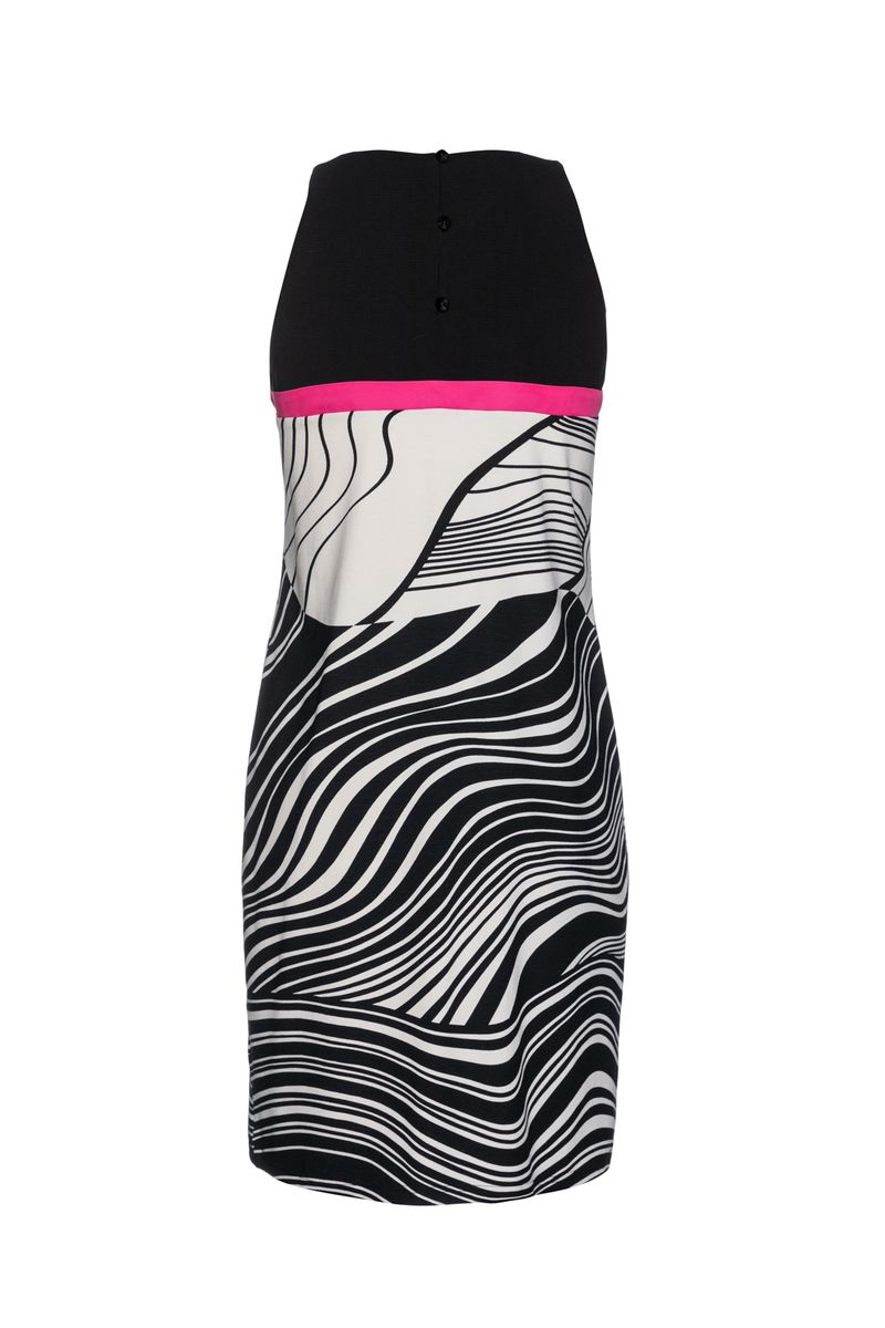 Bedrucktes ärmelloses A-Linien-Shiftkleid