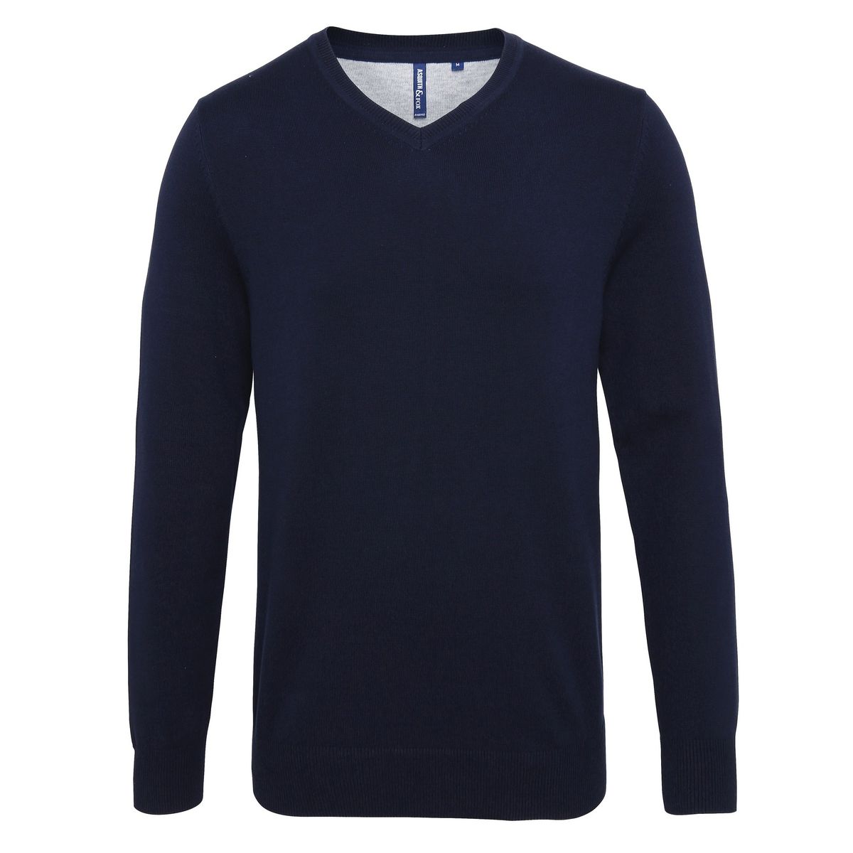 Klassischer Baumwollpullover mit V-Ausschnitt