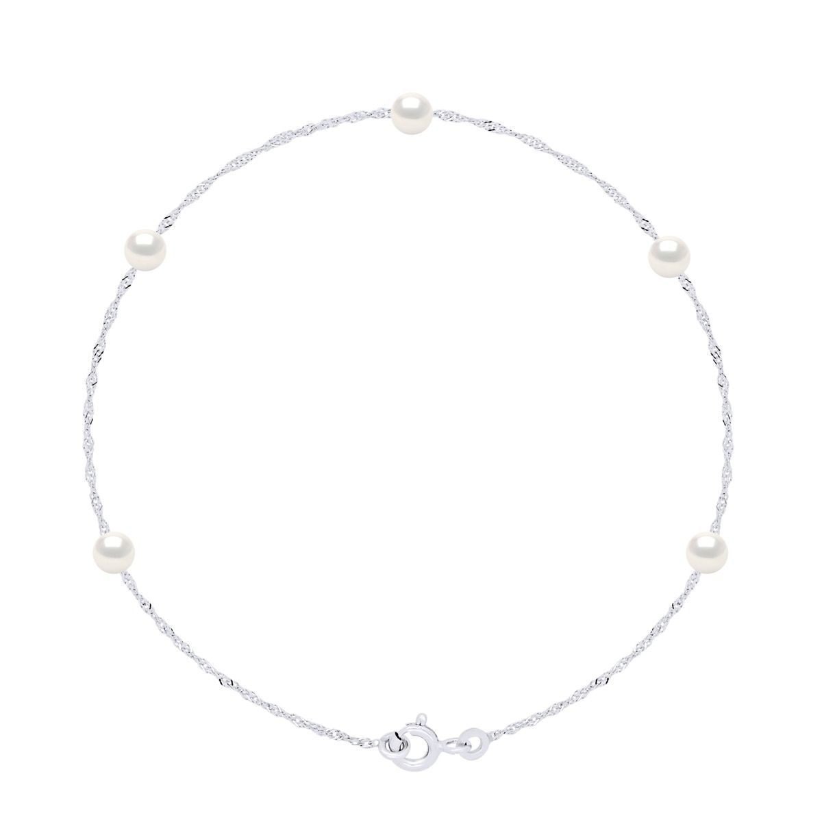 Elegantes Perlenarmband mit Singapurkette