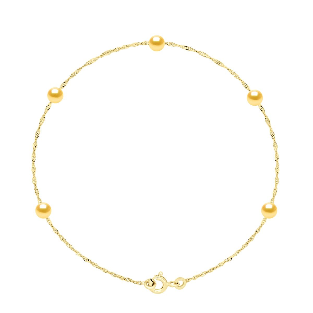 Elegantes Perlenarmband mit Singapurkette