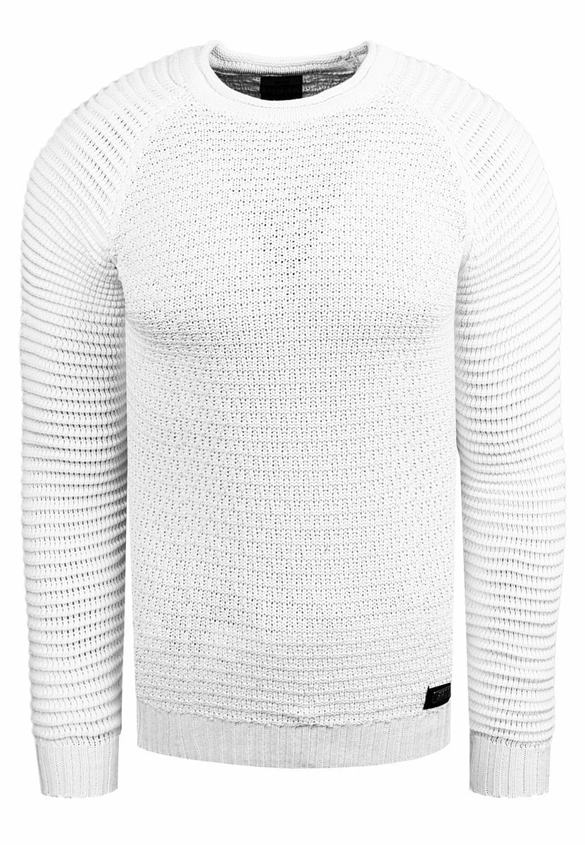 Strukturierter Strickpullover aus Baumwollmischung