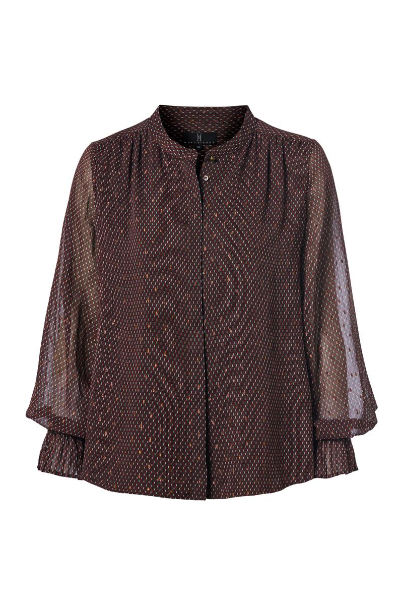Elegante Druckbluse mit Stehkragen
