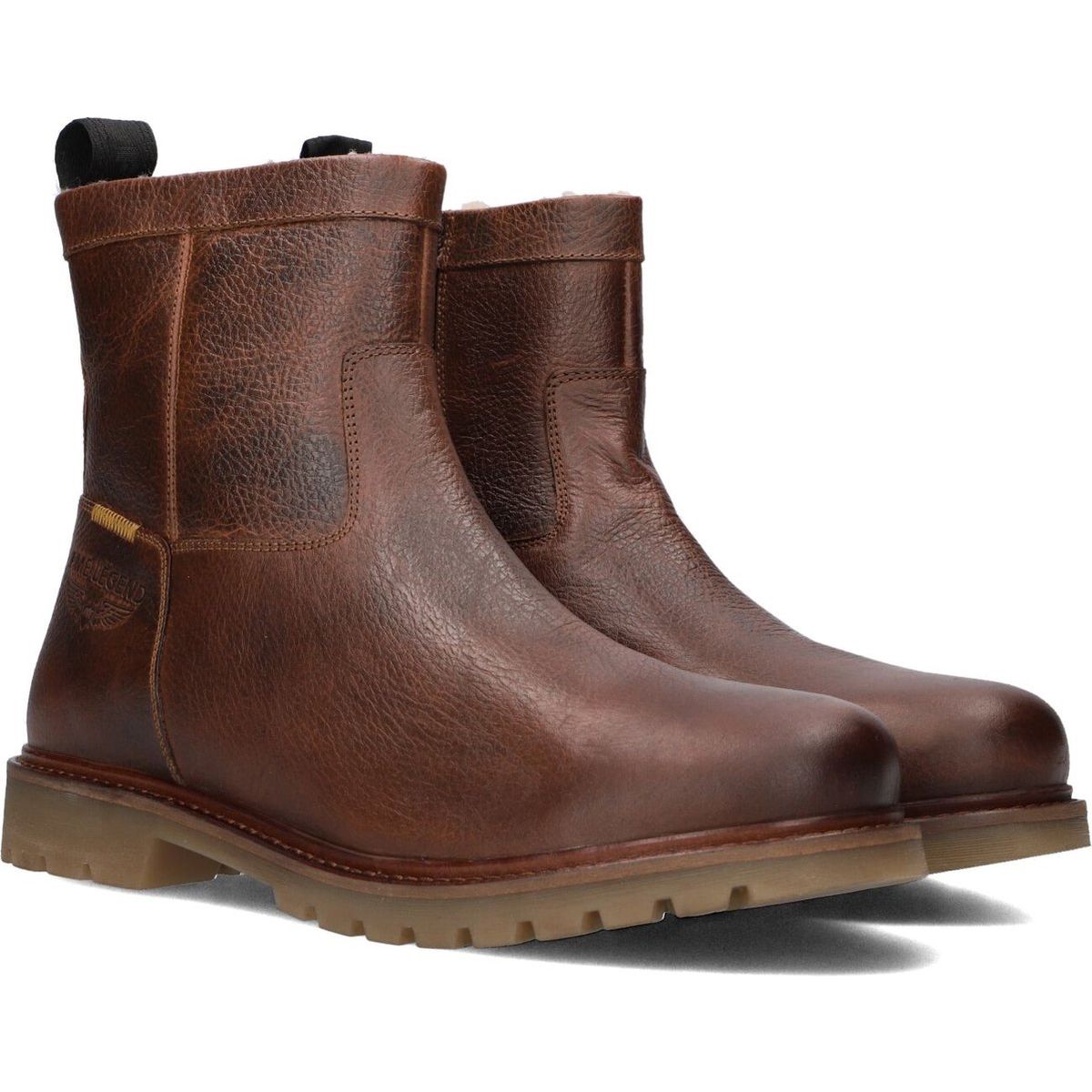 Robuste Ankle Boots aus Narbenleder